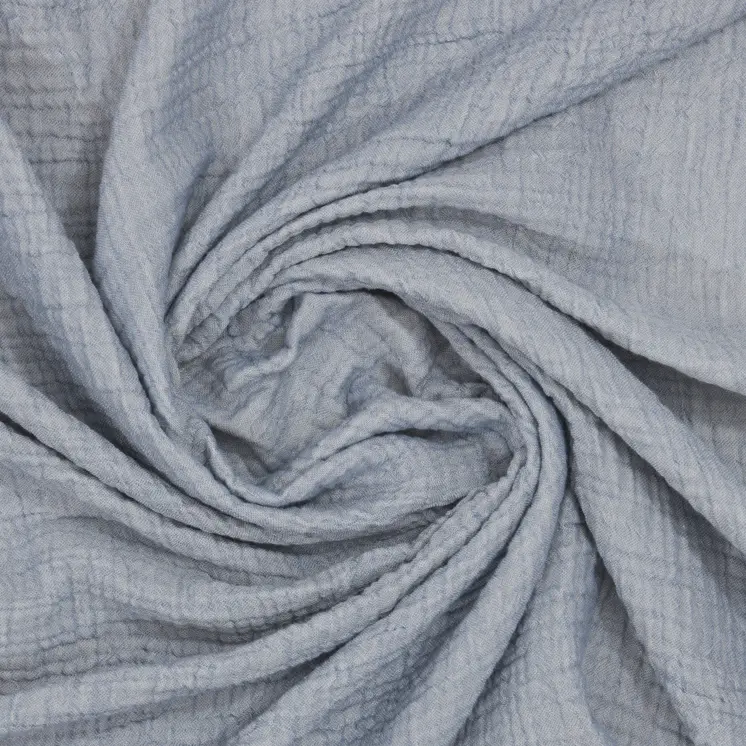 47" X 60" Blue Cotton Woven Turkish Towel Throw Blanket with Fringe