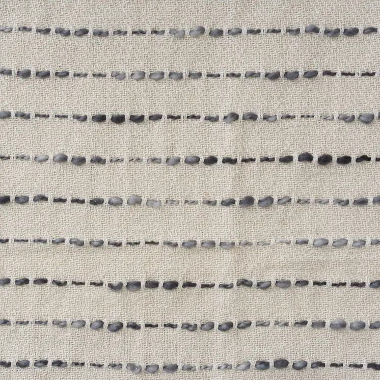 50" X 60" White And Navy Blue Cotton Blend Woven Striped Throw Blanket with Fringe