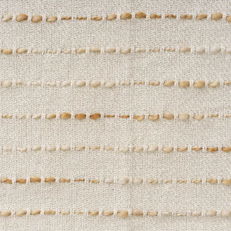 50" X 60" White And Brown Cotton Blend Woven Striped Throw Blanket with Fringe