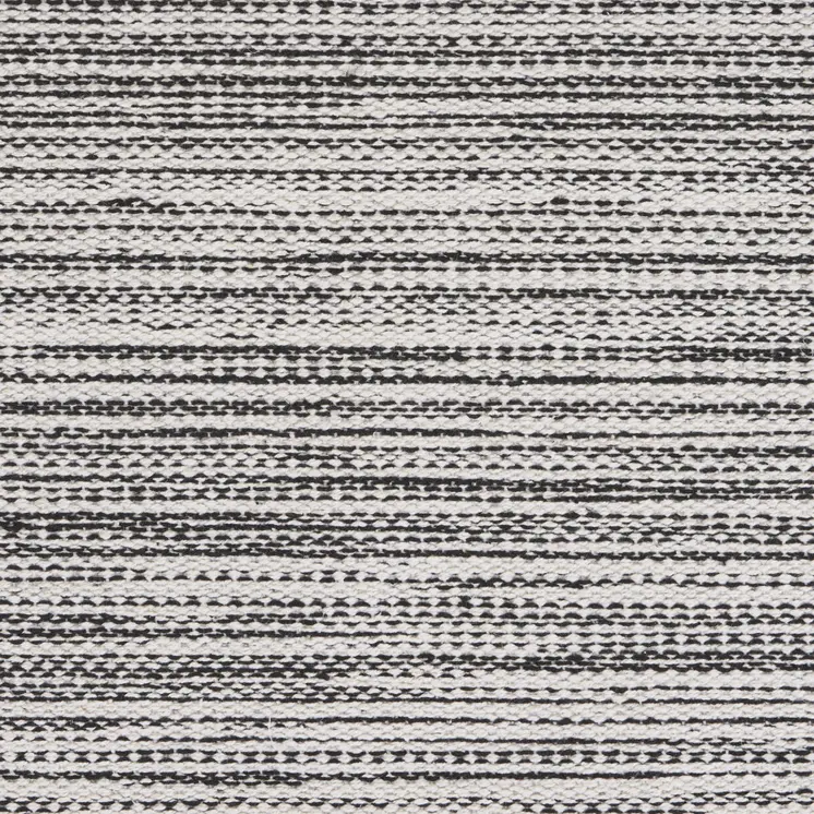 19" Set of Four Black And White Striped Cotton Placemats