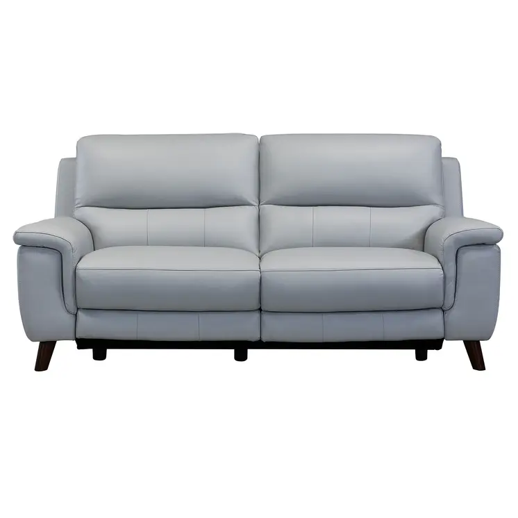 Three Piece Indoor Gray Leather Six Person Seating Set