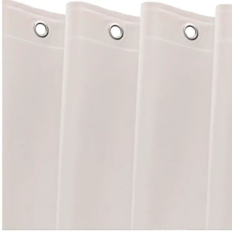 72" White Vinyl Shower Curtain Liner