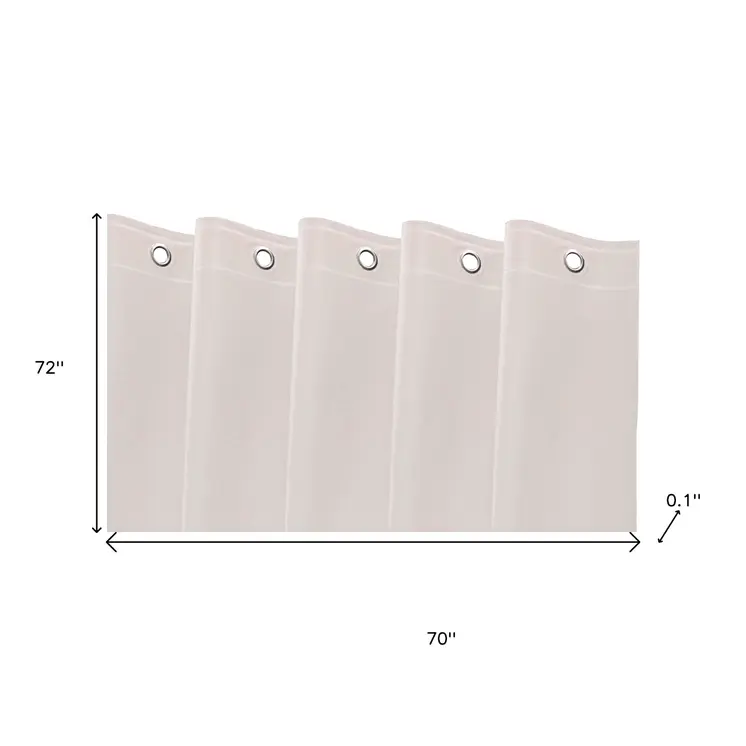 72" White Vinyl Shower Curtain Liner
