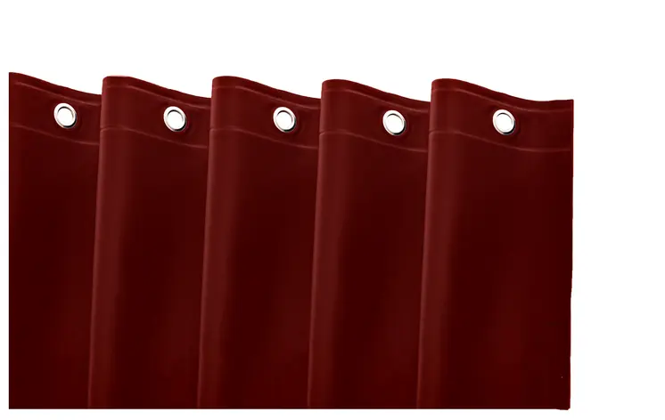 72" Burgundy Vinyl Shower Curtain Liner