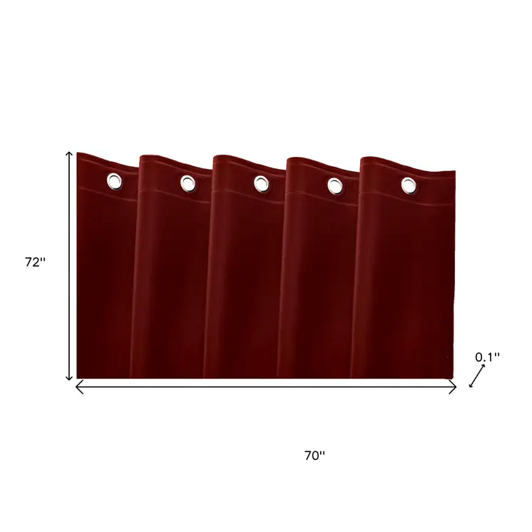 72" Burgundy Vinyl Shower Curtain Liner