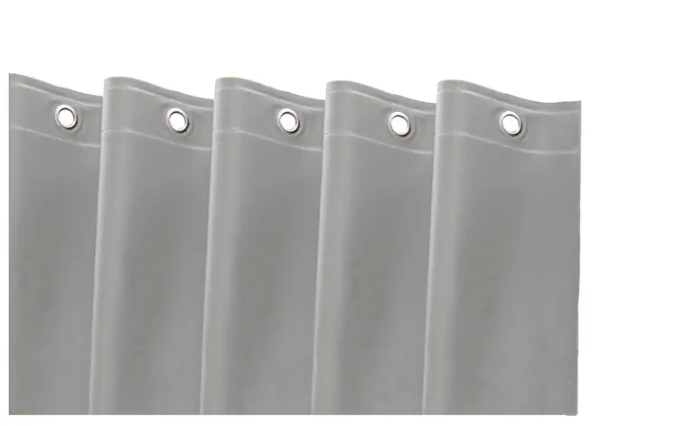 72" Silver Vinyl Shower Curtain Liner