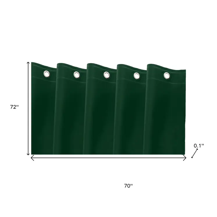 72" Dark Green Vinyl Shower Curtain Liner