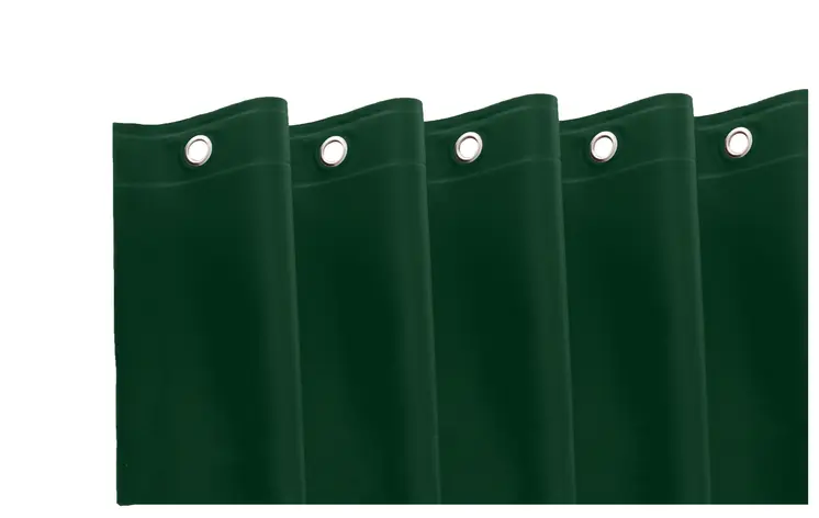 72" Dark Green Vinyl Shower Curtain Liner