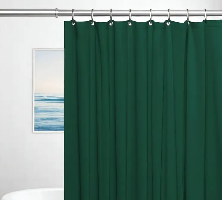 72" Dark Green Vinyl Shower Curtain Liner