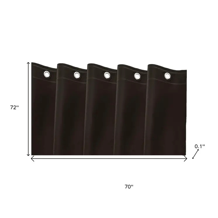 72" Black Vinyl Shower Curtain Liner