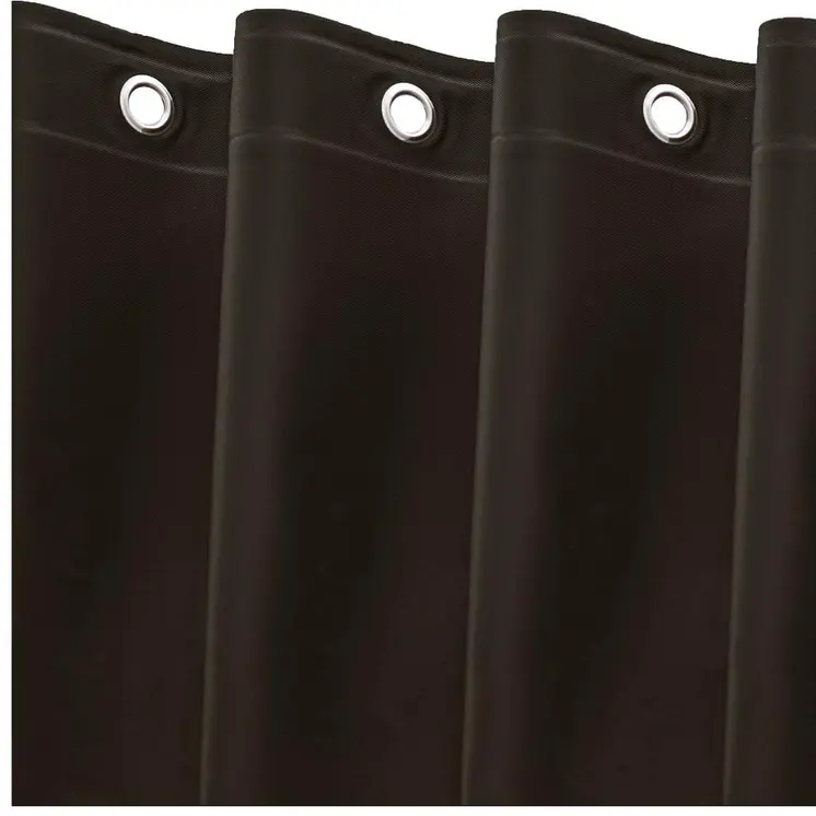 72" Black Vinyl Shower Curtain Liner