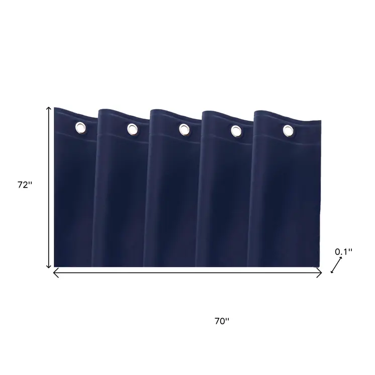 72" Navy Blue Vinyl Shower Curtain Liner