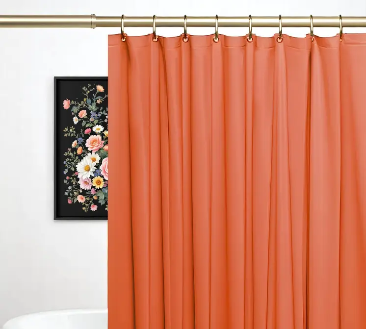 72" Terra Cotta Vinyl Shower Curtain Liner