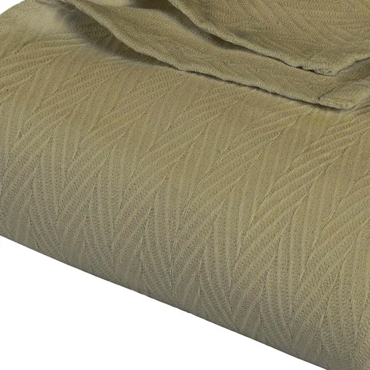 King Sage Cotton Woven Chevron Blanket