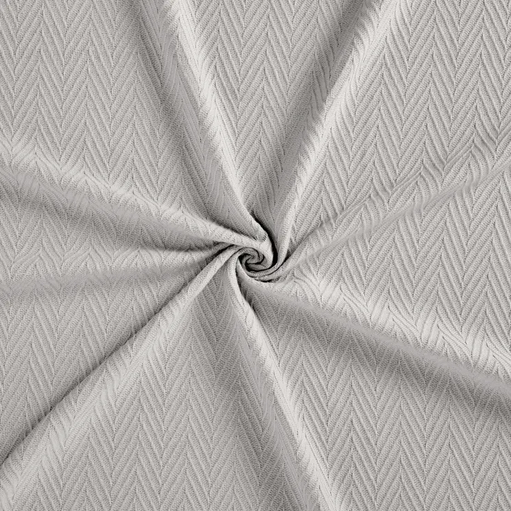 50" X 60" Silver Cotton Woven Chevron Throw Blanket