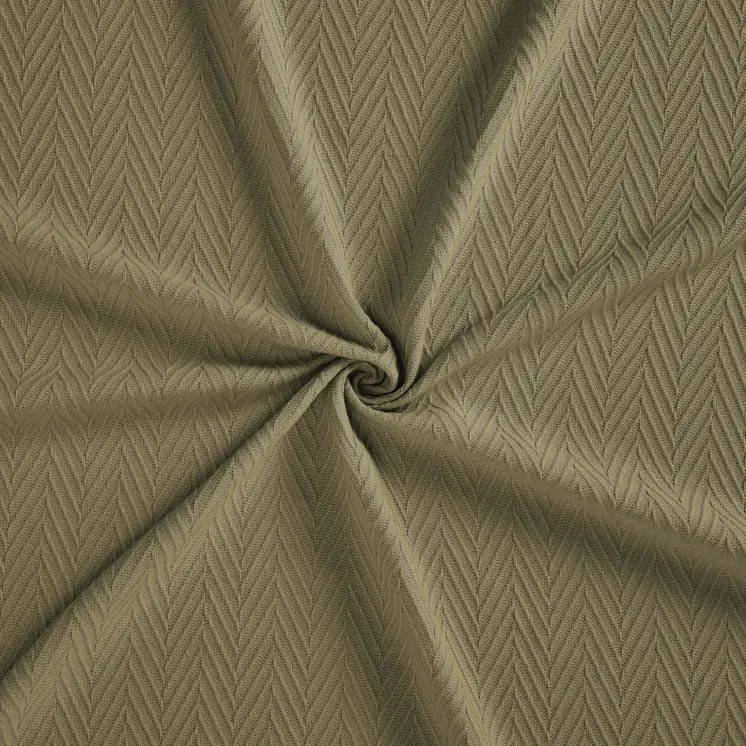 Twin Sage Cotton Woven Chevron Blanket