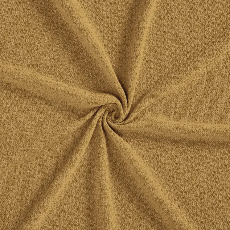 Twin Mustard Cotton Waffle Weave Honeycomb Blanket