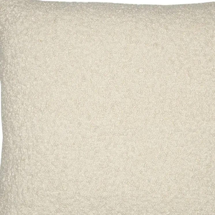20" Ivory Throw Pillow With Shag