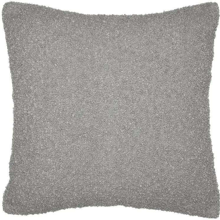 20" Gray Throw Pillow With Shag