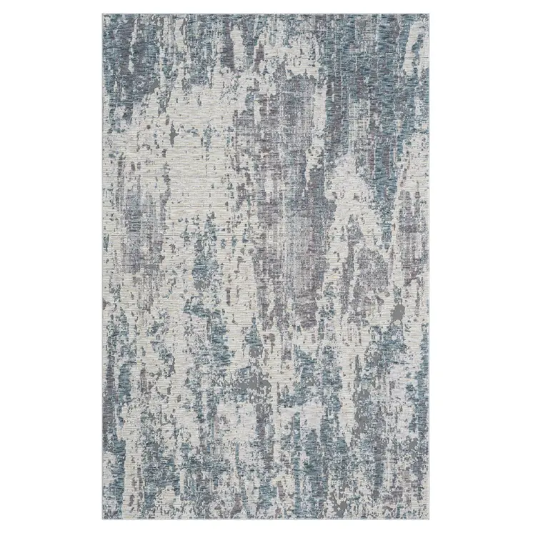 5' X 8' Gray and Ivory Abstract Area Rug