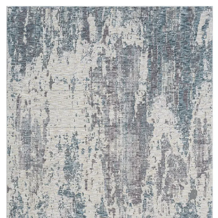 5' X 8' Gray and Ivory Abstract Area Rug