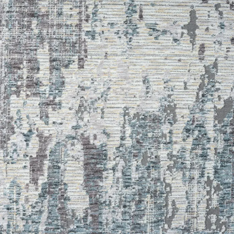 5' X 8' Gray and Ivory Abstract Area Rug