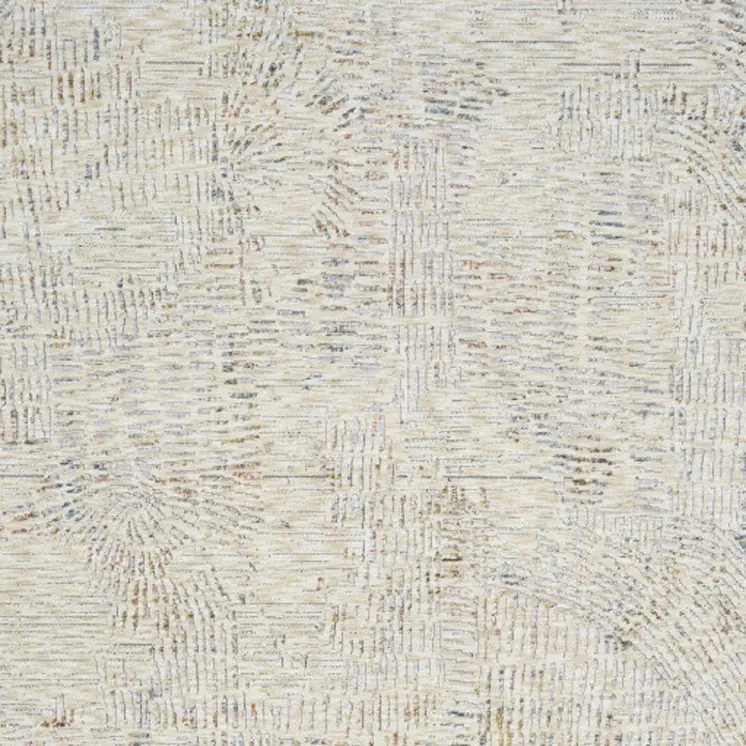 5' X 8' Ivory and Gray Abstract Area Rug