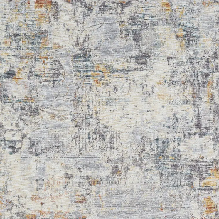 8' X 10' Gray and Ivory Abstract Area Rug
