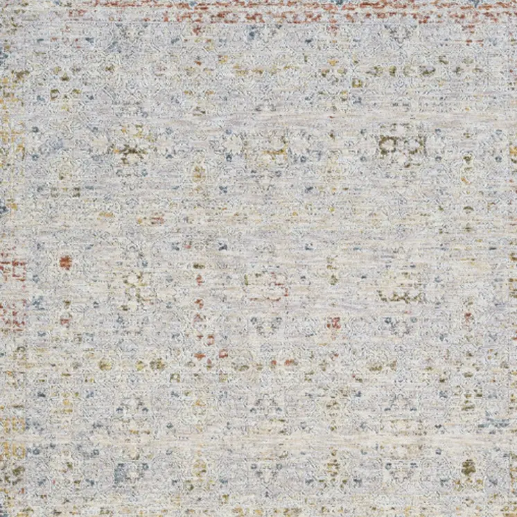 2' X 3' Ivory and Blue Floral Area Rug