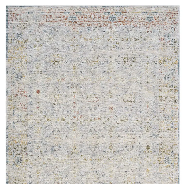 2' X 3' Ivory and Blue Floral Area Rug