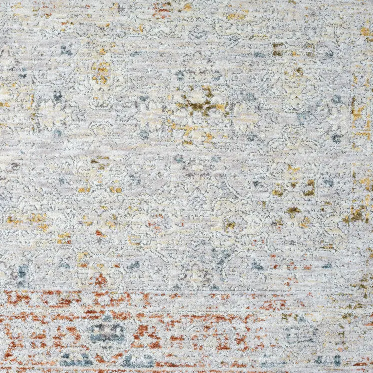 2' X 3' Ivory and Blue Floral Area Rug