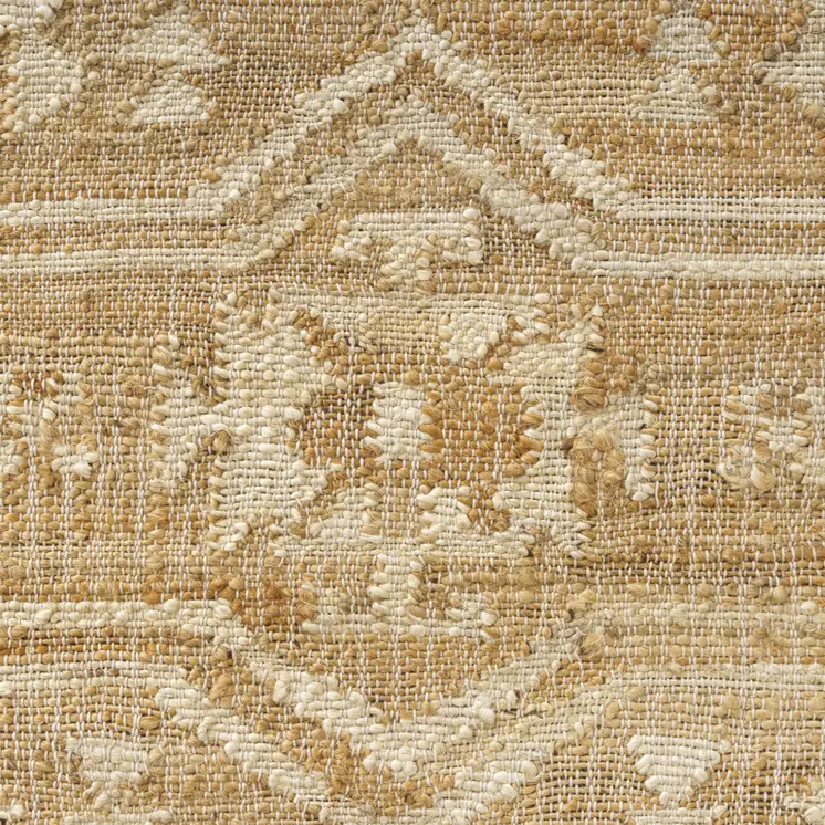 2' X 3' Brown Jute Medallion Hand Woven Area Rug
