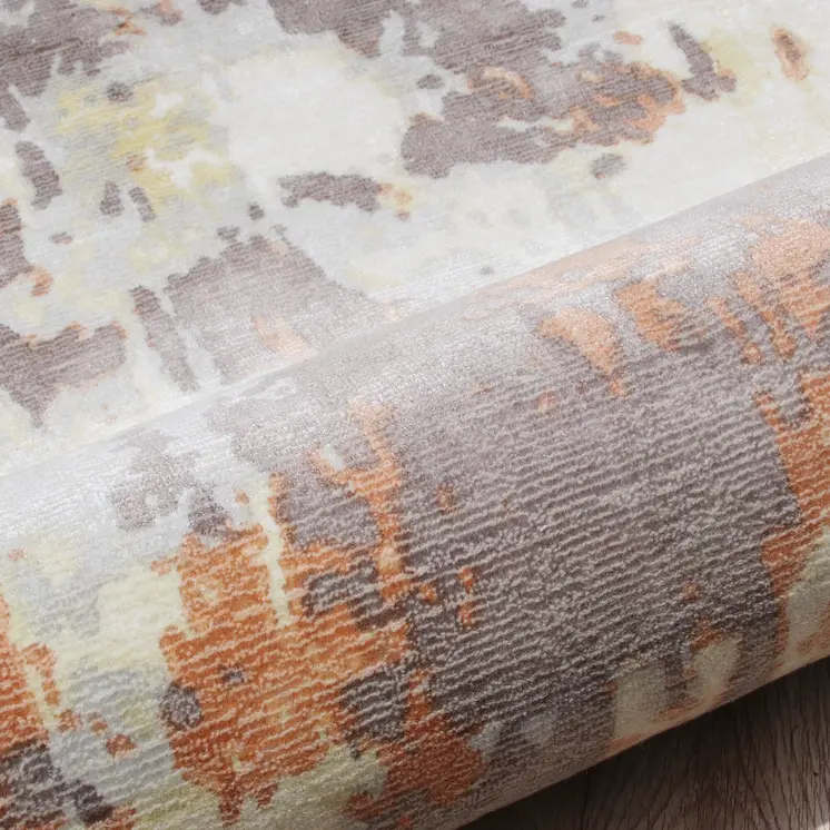 9' X 12' Brown and Tan Abstract Wool Blend Hand Loomed Area Rug