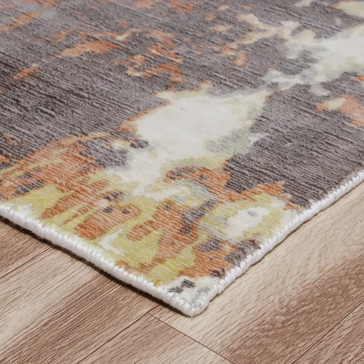 9' X 12' Brown and Tan Abstract Wool Blend Hand Loomed Area Rug
