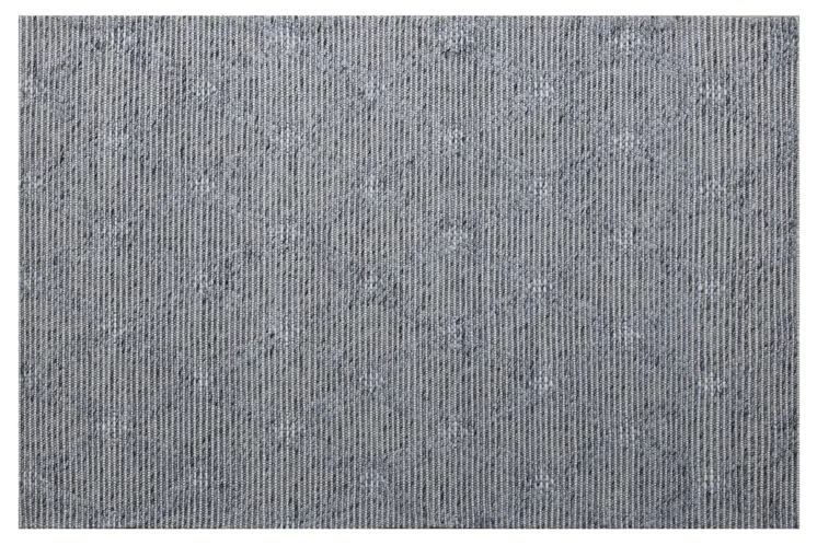 2' X 3' Blue Wool Geometric Hand Woven Area Rug