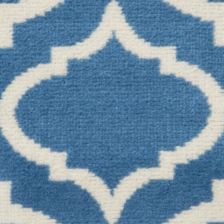 5' X 7' Beige and Green Trellis Non Skid Area Rug