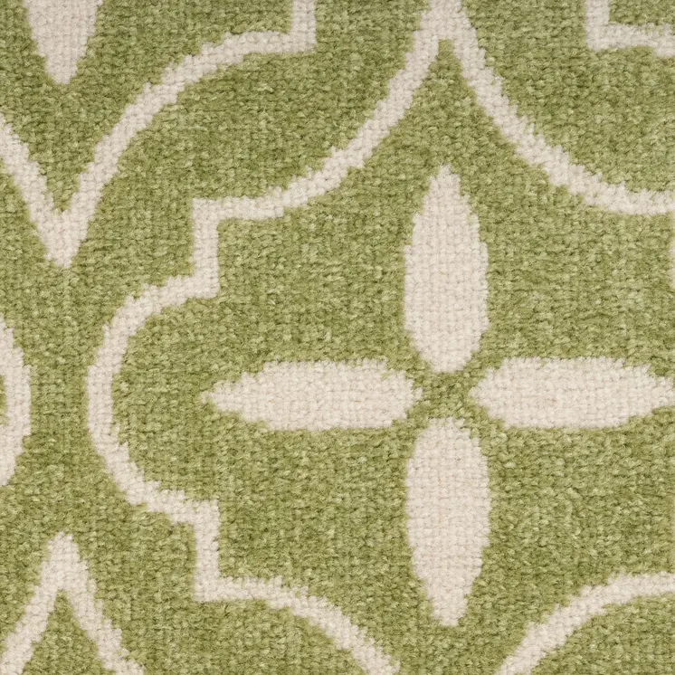 6' X 9' Ivory Black and Gray Floral Non Skid Area Rug