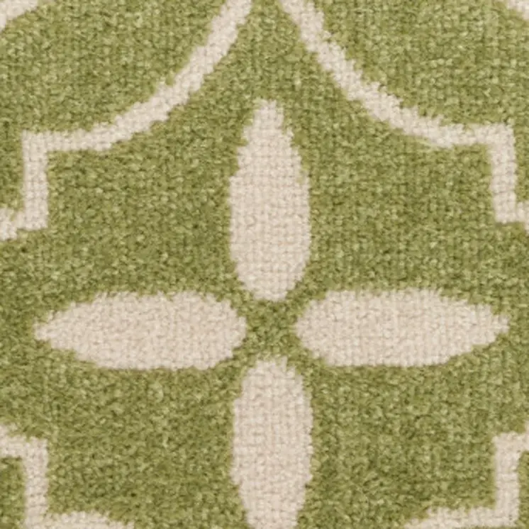 6' X 9' Ivory Black and Gray Floral Non Skid Area Rug