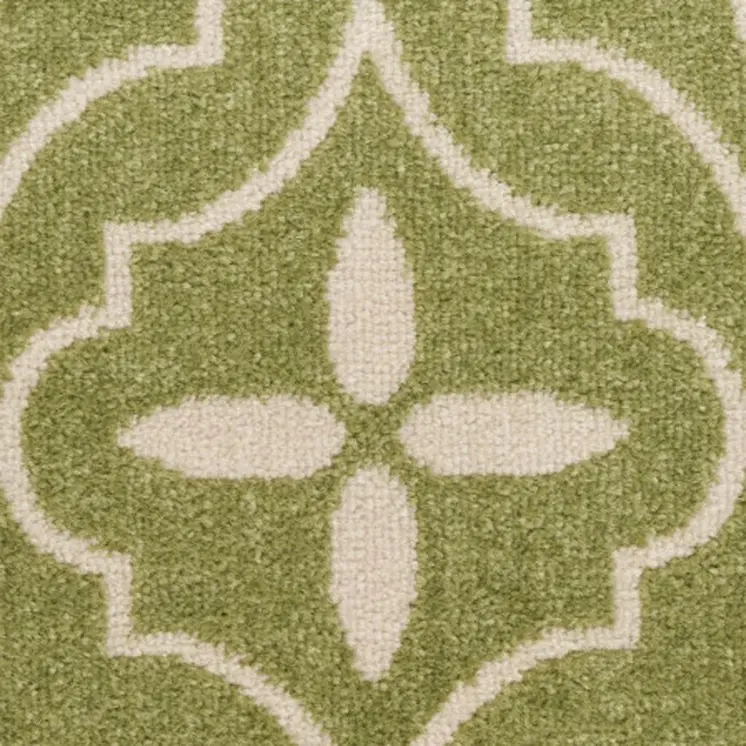 6' X 9' Ivory Black and Gray Floral Non Skid Area Rug