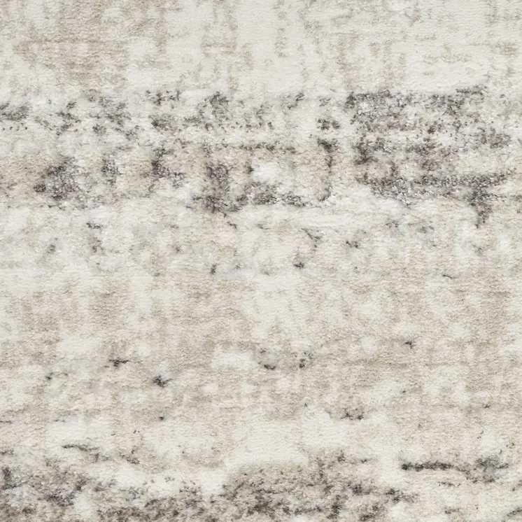 5' X 7' Cream and Gray Abstract Non Skid Area Rug