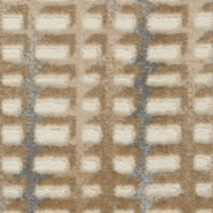 5' X 7' Beige And Blue Abstract Indoor Outdoor Area Rug
