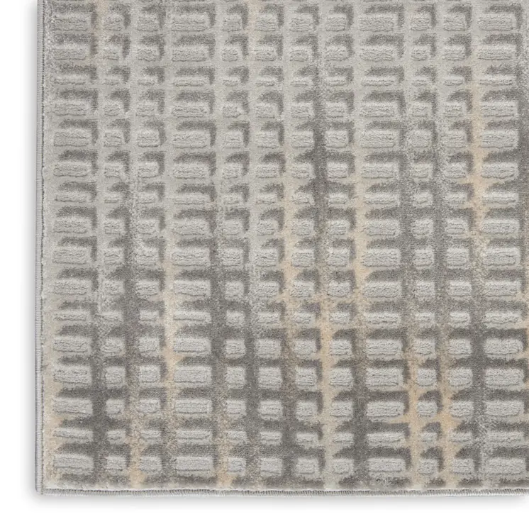 5' X 7' Beige And Gray Abstract Indoor Outdoor Area Rug