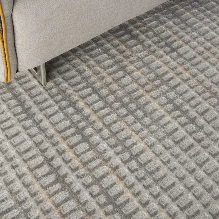 5' X 7' Beige And Gray Abstract Indoor Outdoor Area Rug