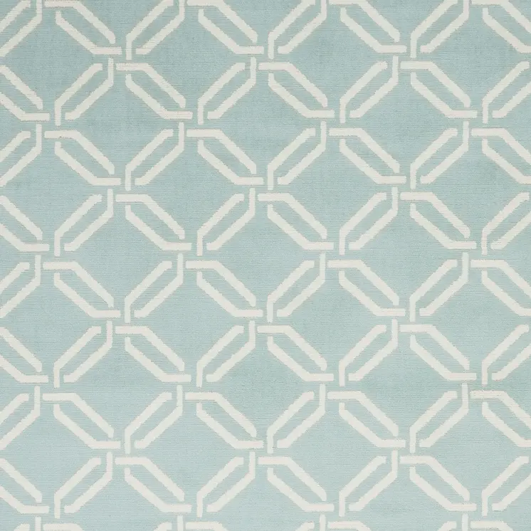 6' X 9' Beige and Green Trellis Non Skid Area Rug