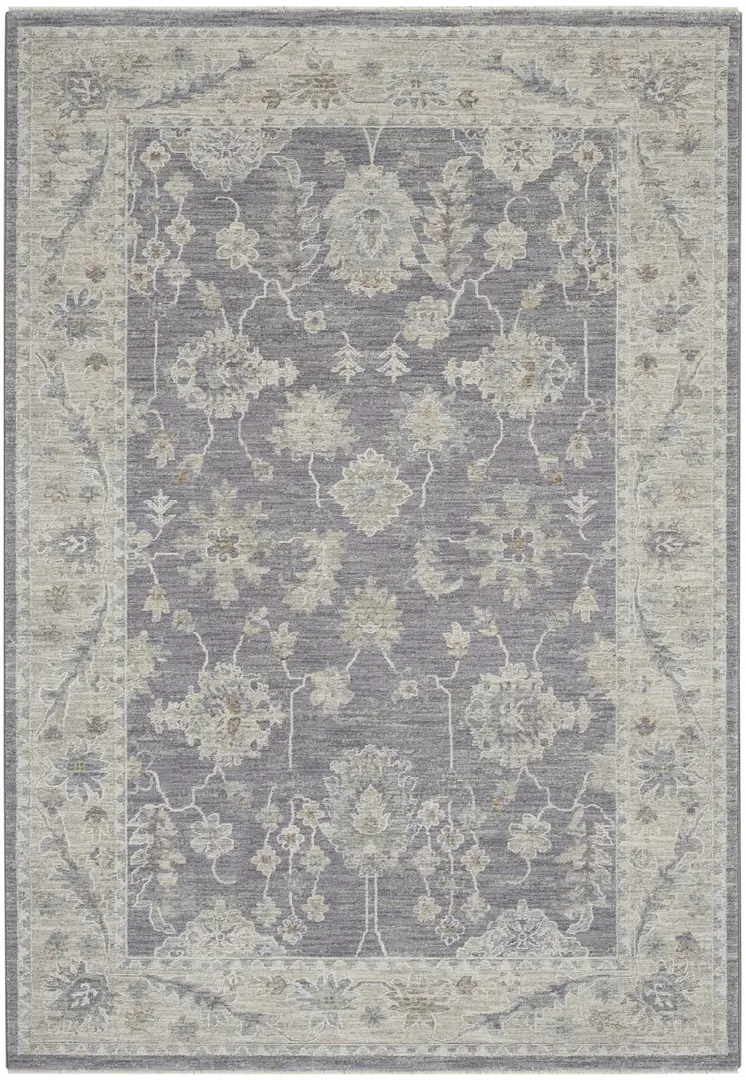 4' X 6' Pink and Ivory Floral Power Loom Area Rug