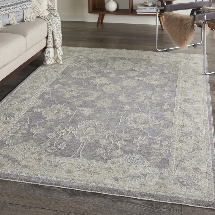 4' X 6' Pink and Ivory Floral Power Loom Area Rug