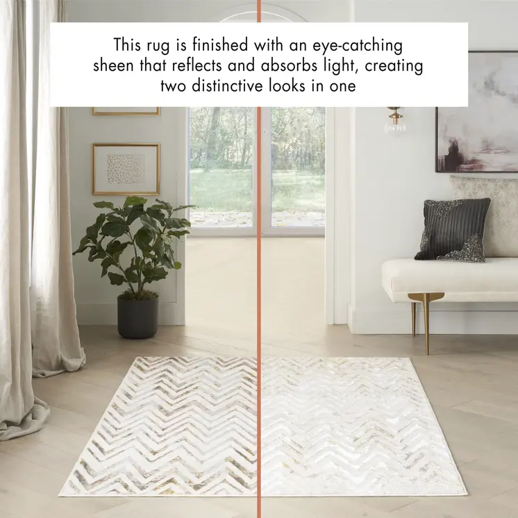 5' Teal and Ivory Abstract Non Skid Round Rug
