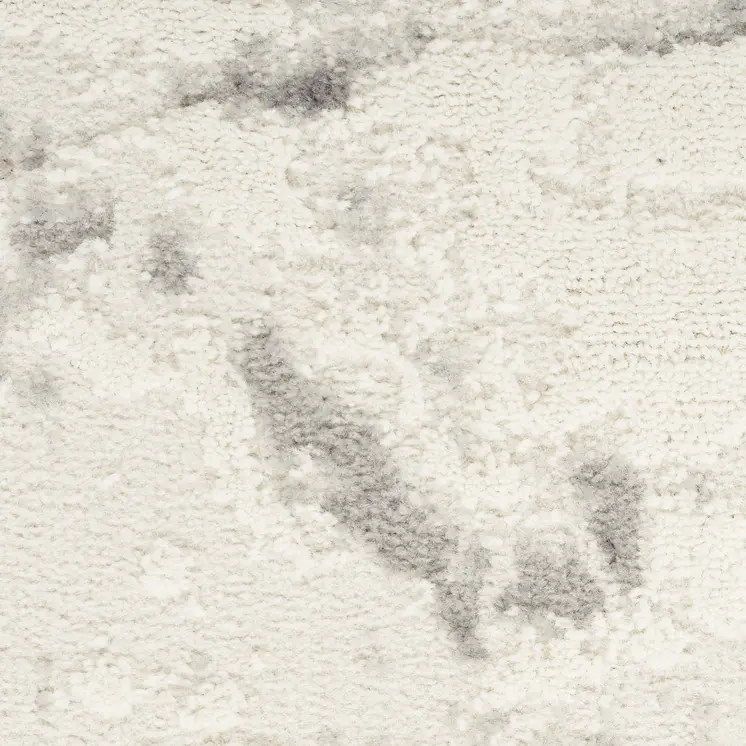 8' X 10' Ivory Black and Gray Abstract Non Skid Area Rug
