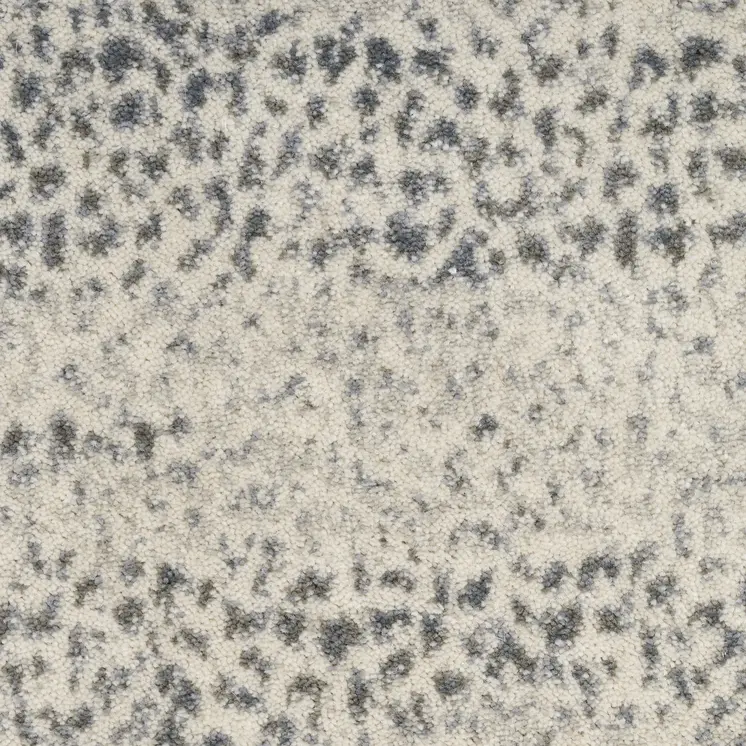 8' Beige And Gray Abstract Runner Rug