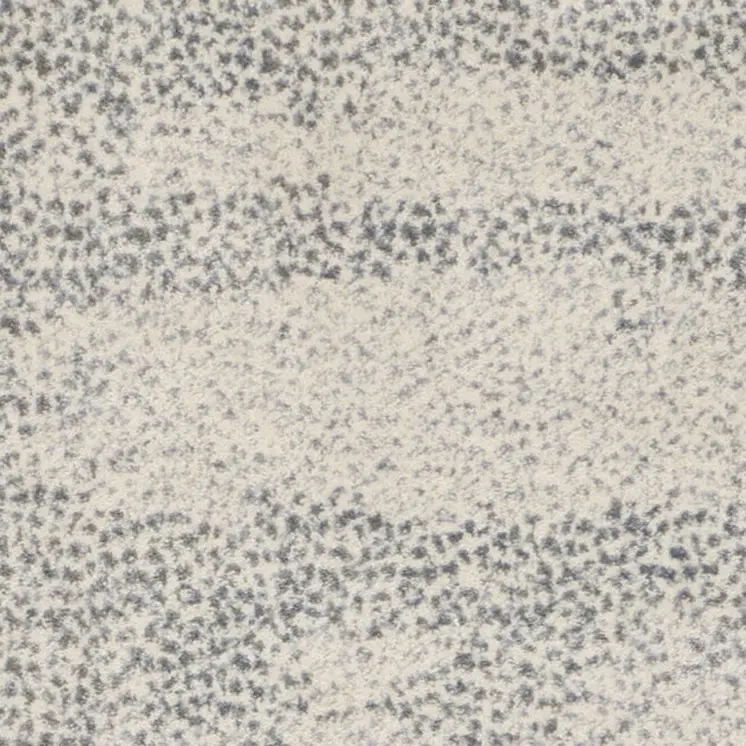 8' Beige And Gray Abstract Runner Rug